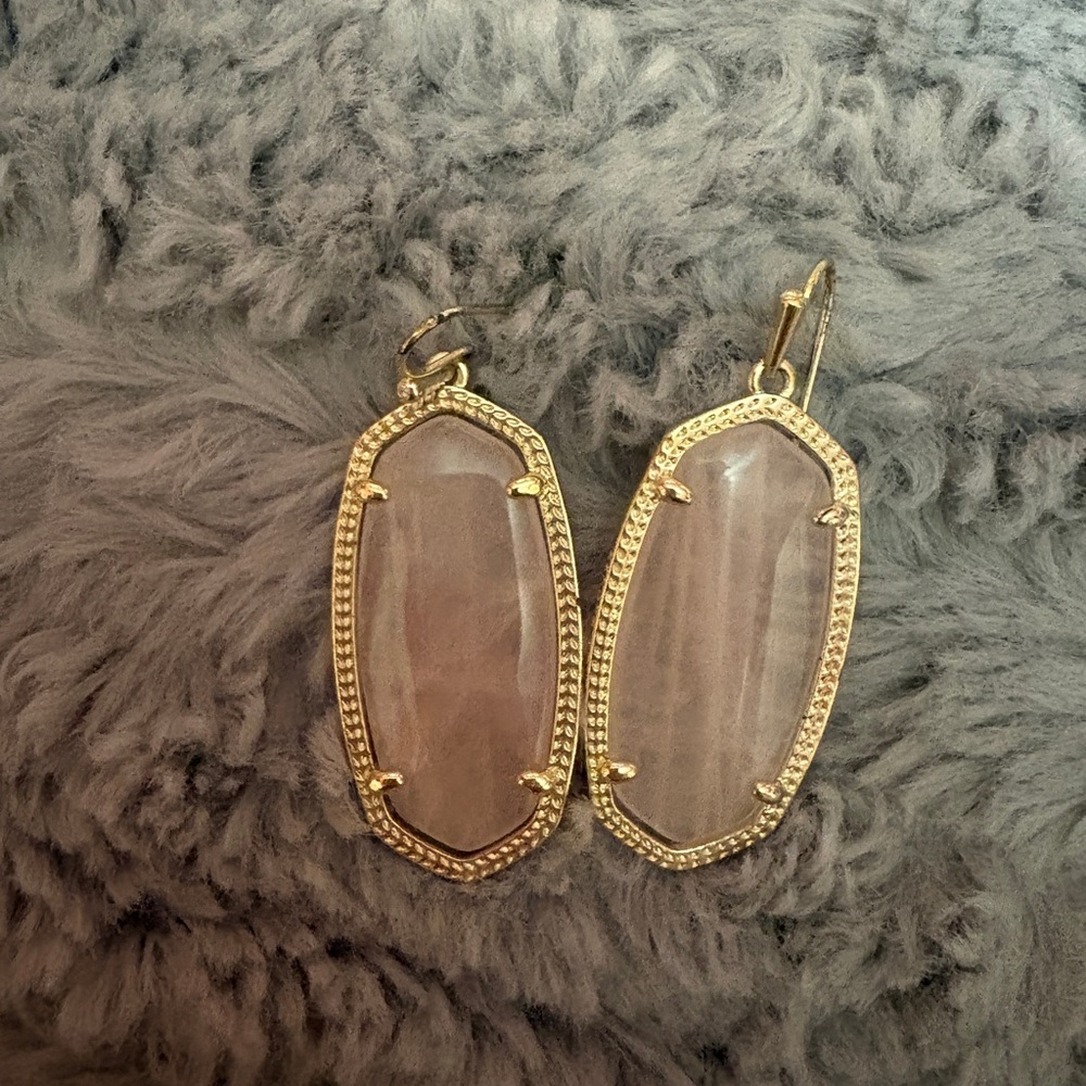 Kendra Scott Elle Earrings in Rose Quartz
